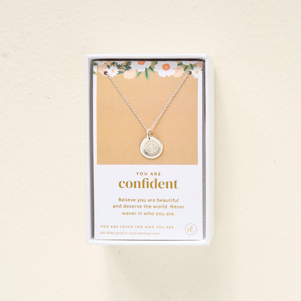 You Are Confident Disc Necklace