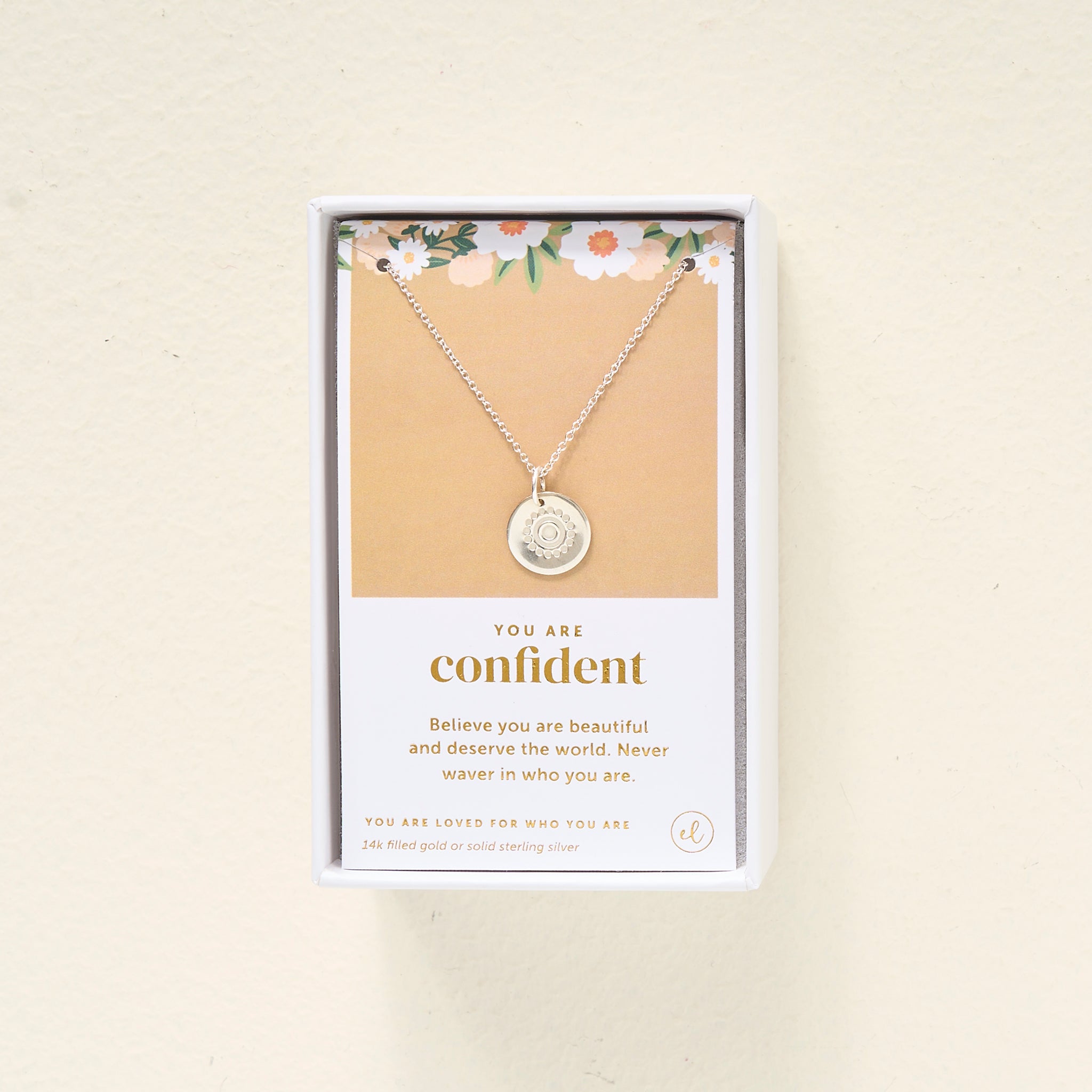 You Are Confident Disc Necklace