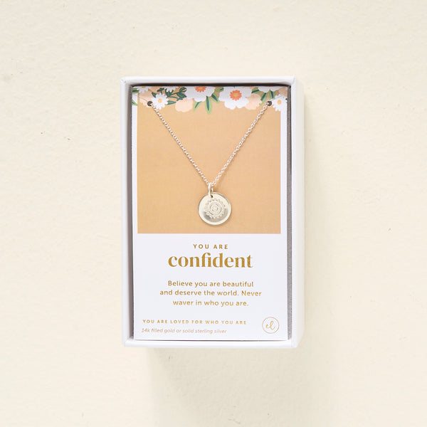 You Are Confident Disc Necklace