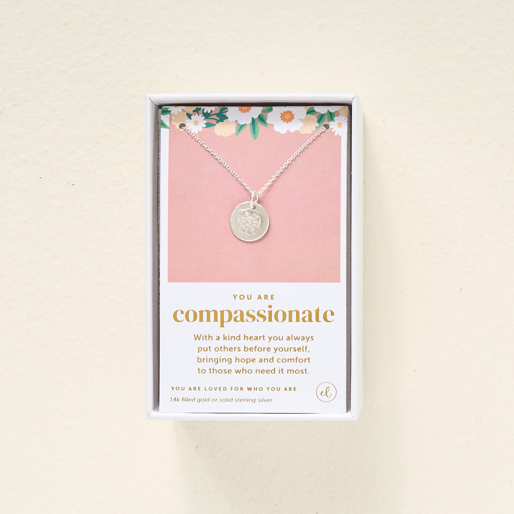 You Are Compassionate Disc Necklace