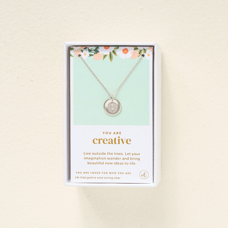 You Are Creative Disc Necklace