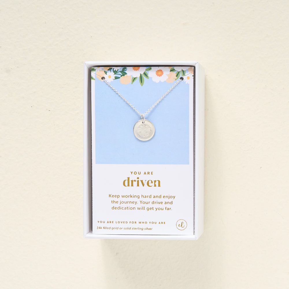 You Are Driven Disc Necklace