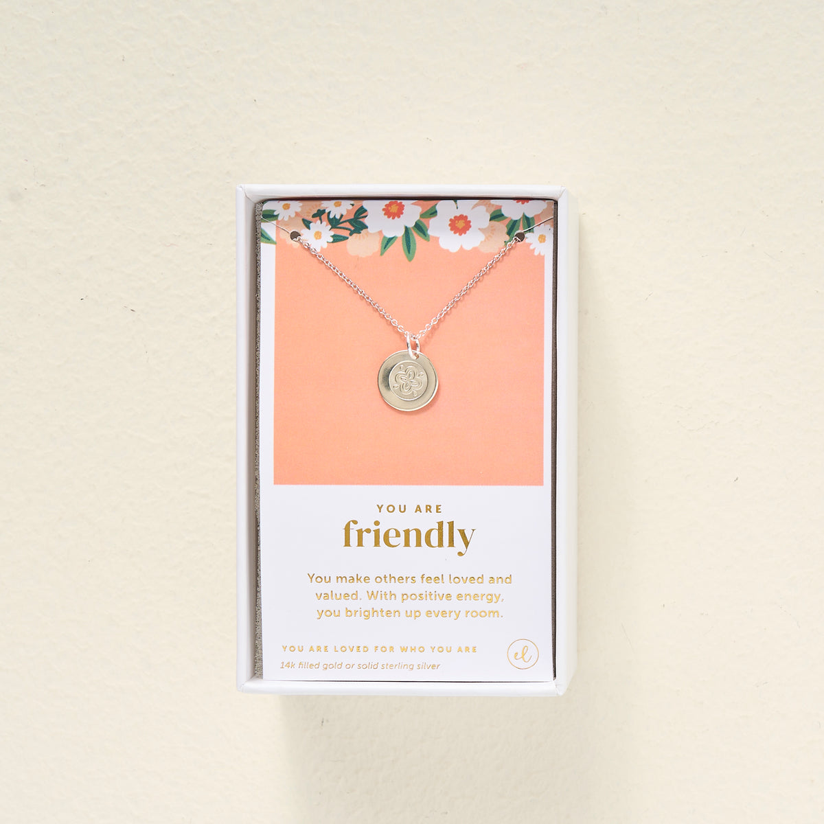 You Are Friendly Disc Necklace