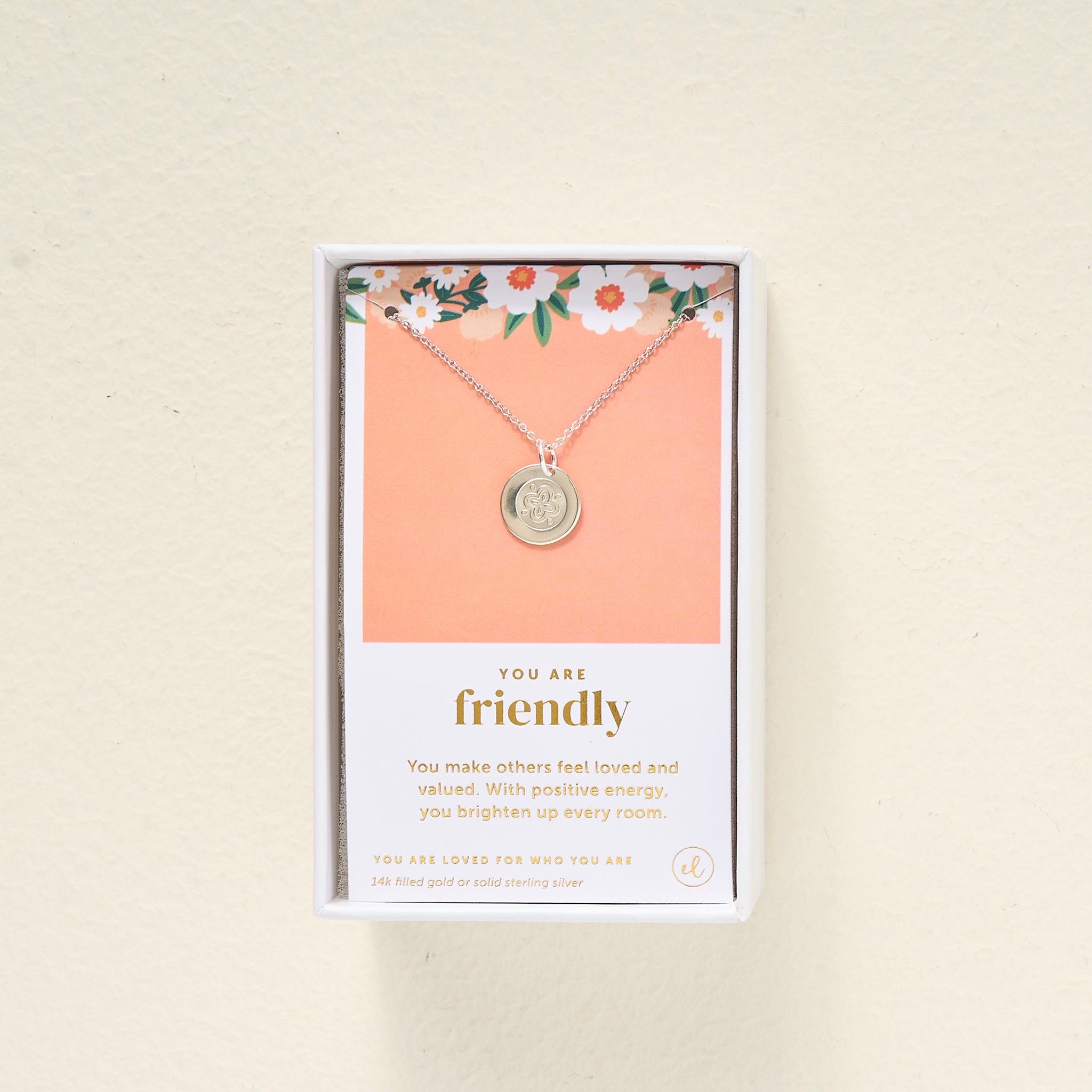 You Are Friendly Disc Necklace