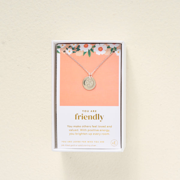 You Are Friendly Disc Necklace