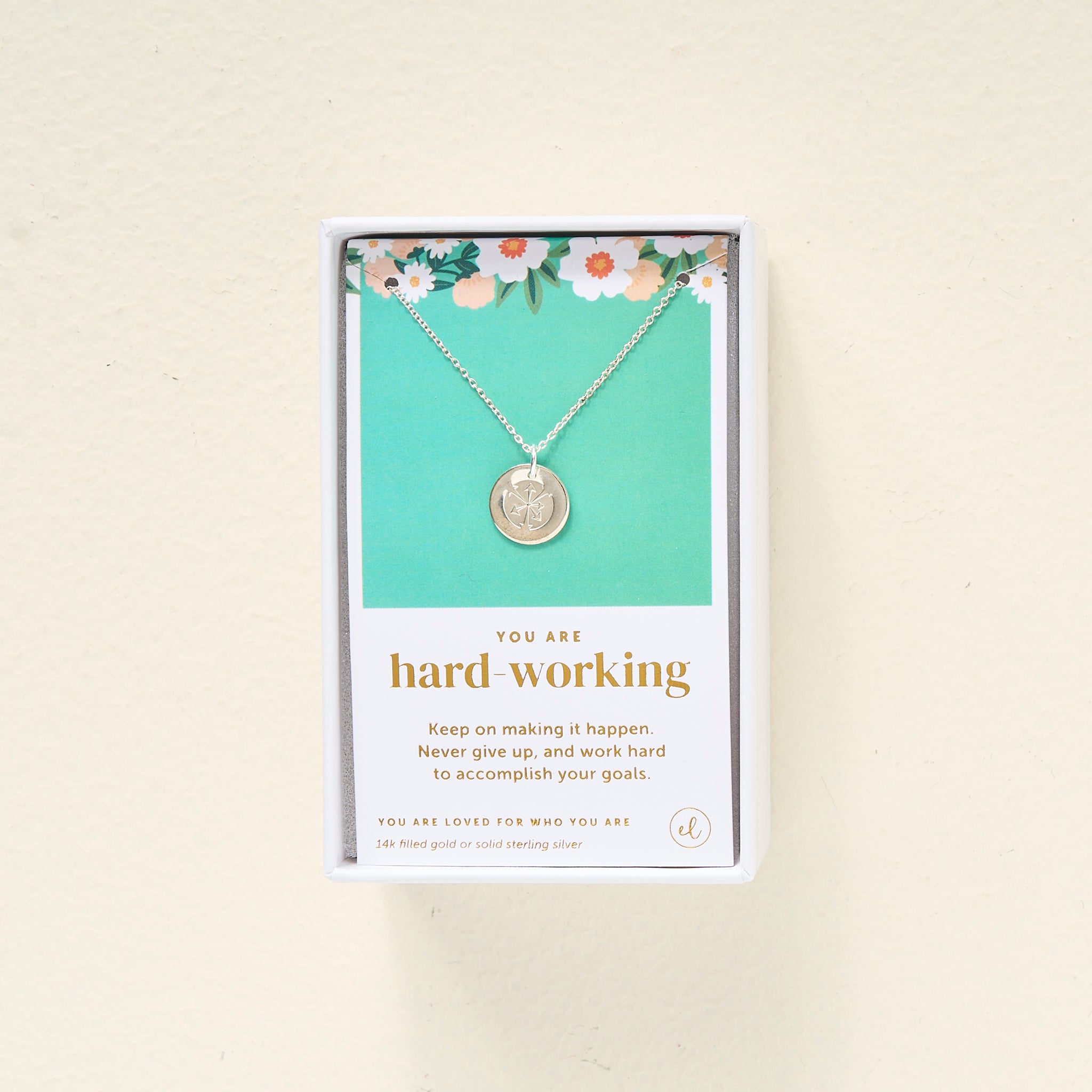 You Are Hard-Working Disc Necklace