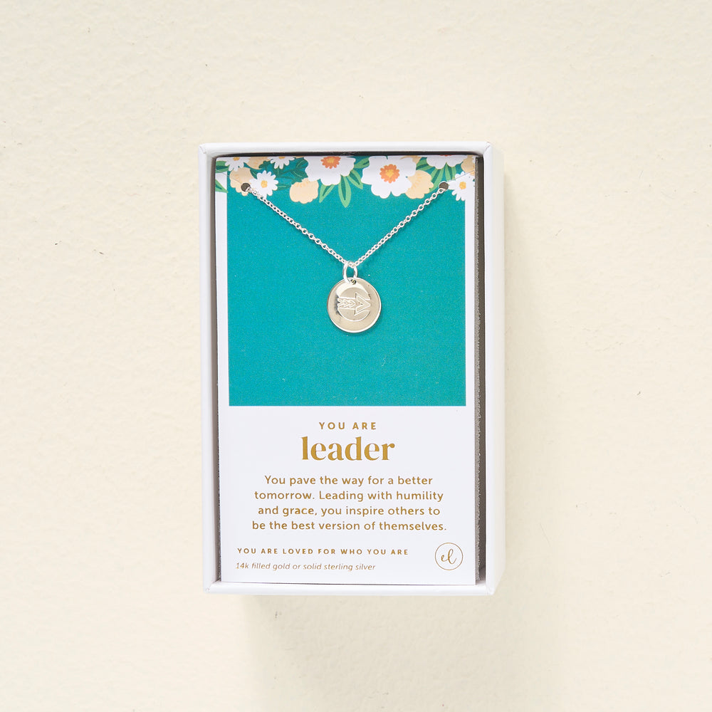 You Are A Leader Disc Necklace