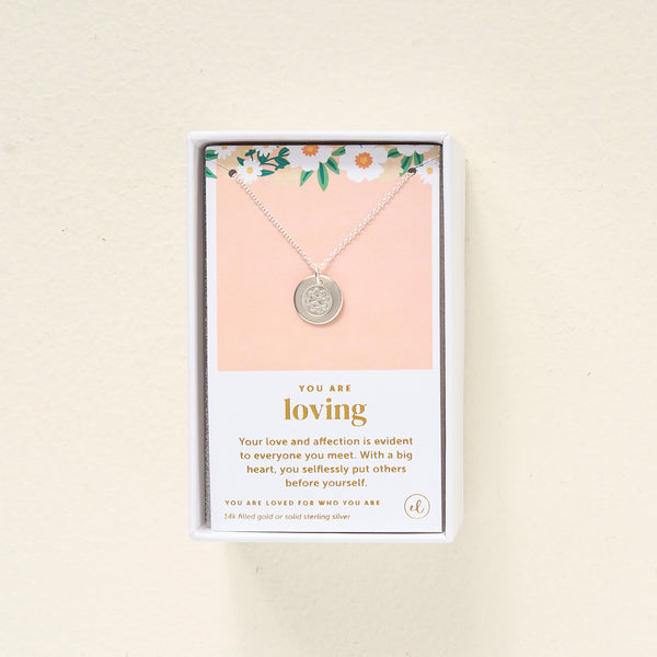 You Are Loving Disc Necklace