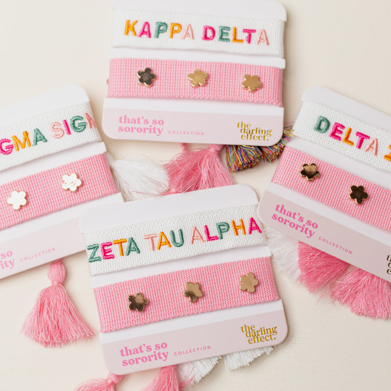 Alpha Delta Pi Woven Bracelet Set