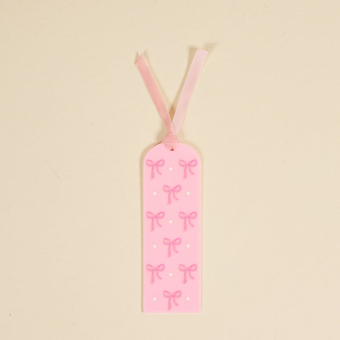 Bows Pink Acrylic Bookmark