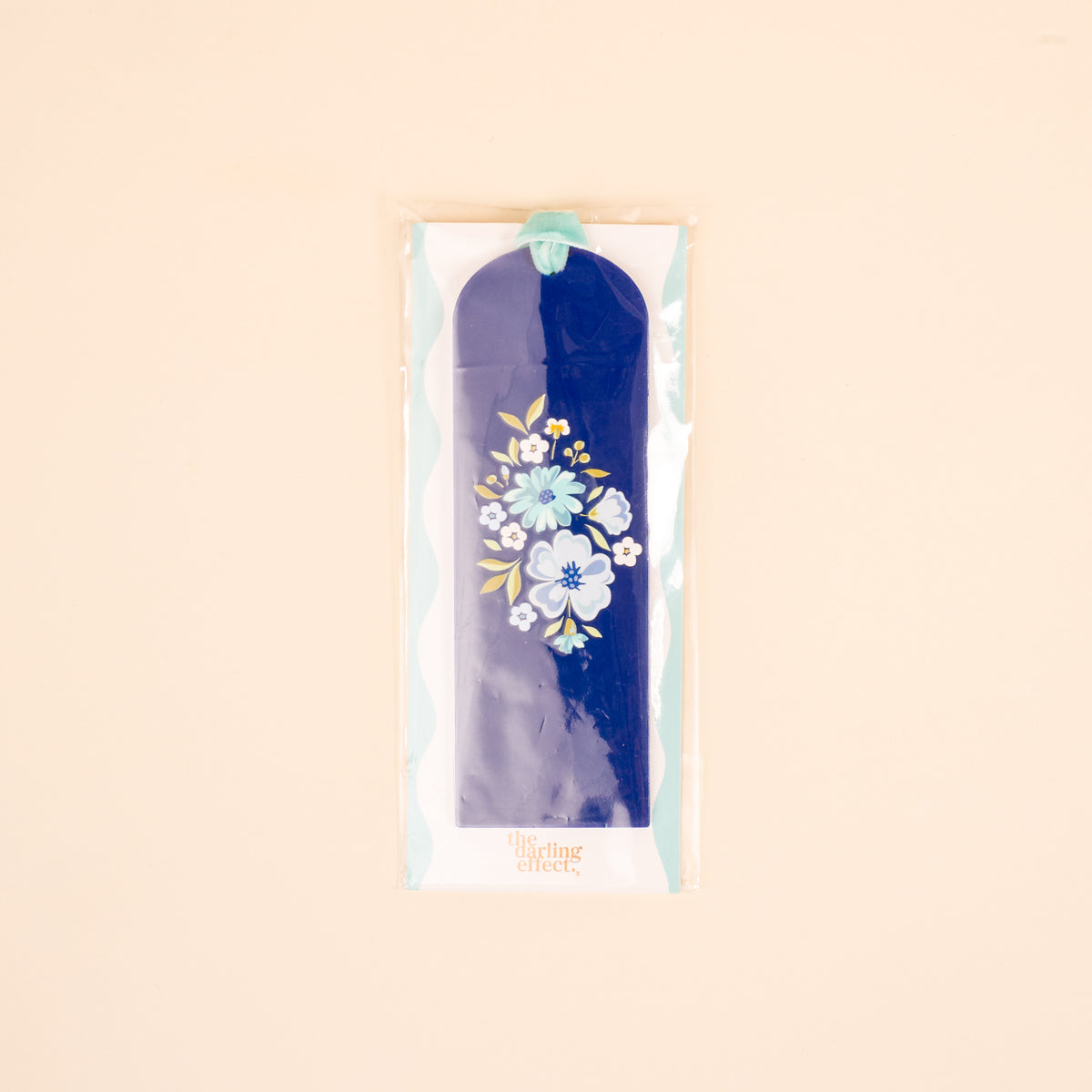 Dainty Floral Navy Acrylic Bookmark