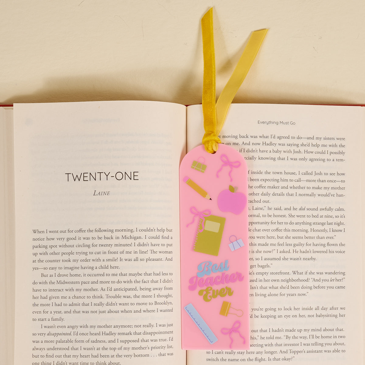 Best Teacher Ever Acrylic Bookmark