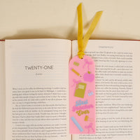 The Best Teacher Ever Acrylic Bookmark makes a great gift for book lovers. This pink bookmark features school-themed illustrations, "Best Teacher Ever" text, and a yellow ribbon for easy use.
