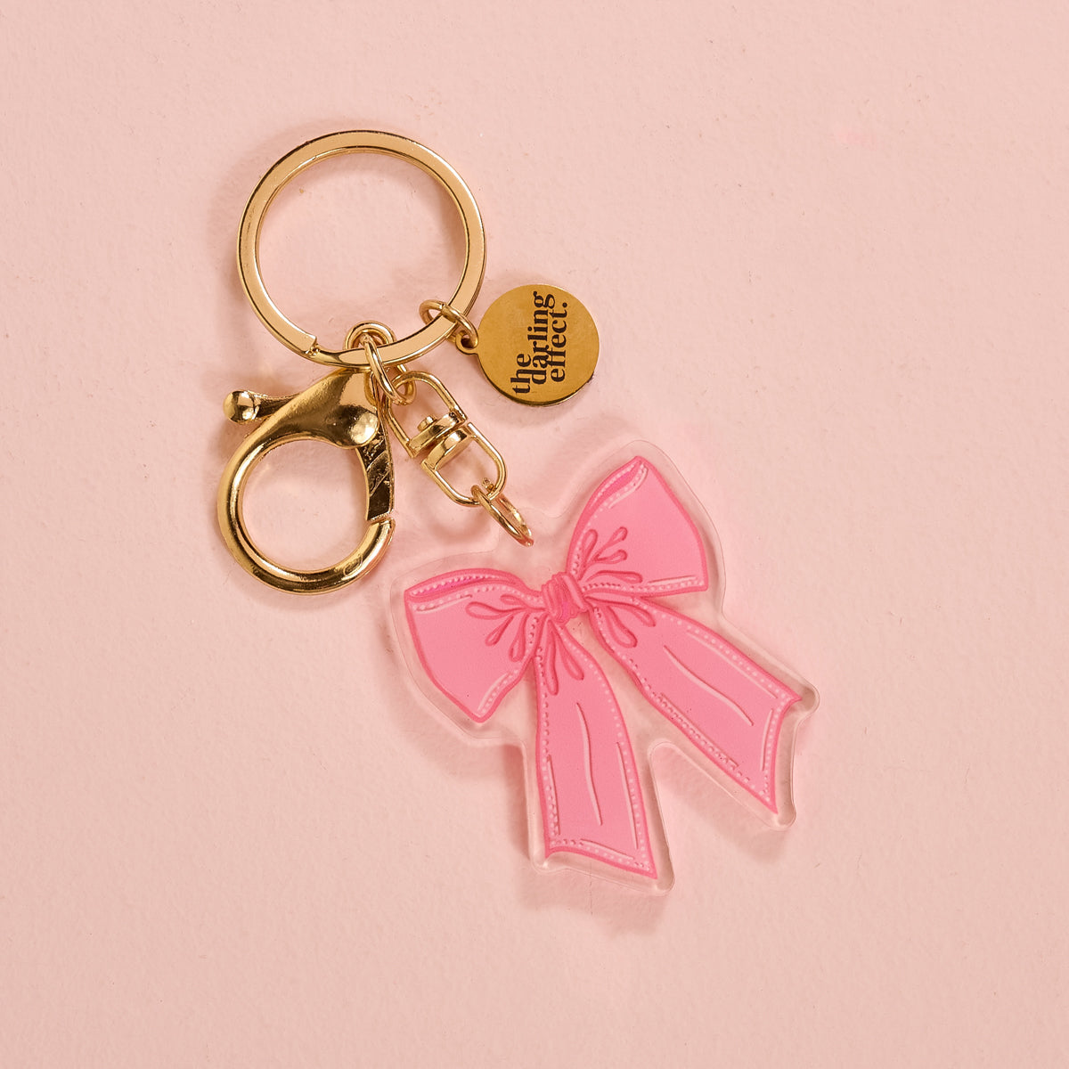 Bow Pink Acrylic Keychain