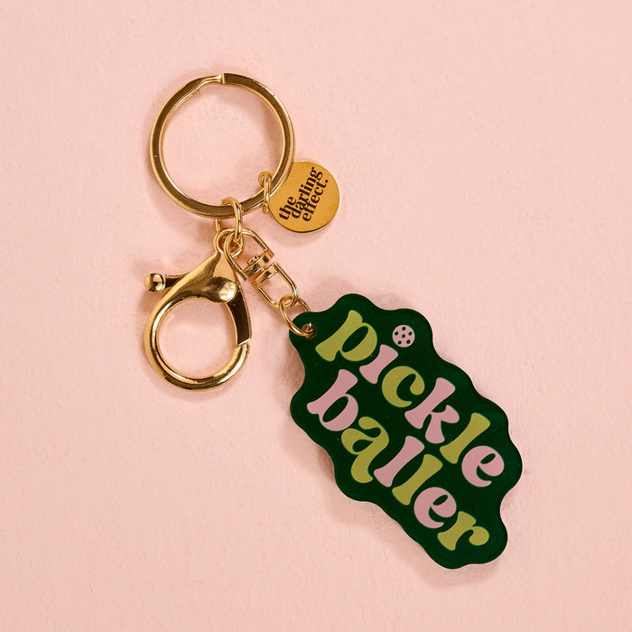 Pickleballer Acrylic Keychain