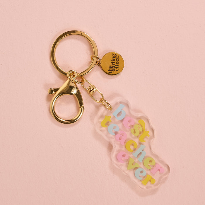 Best Teacher Ever Acrylic Keychain