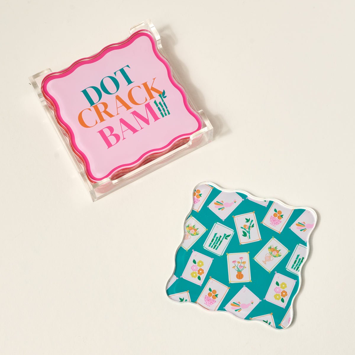 It's Mahj Time Table Talk Acrylic Coaster Set – The Darling Effect