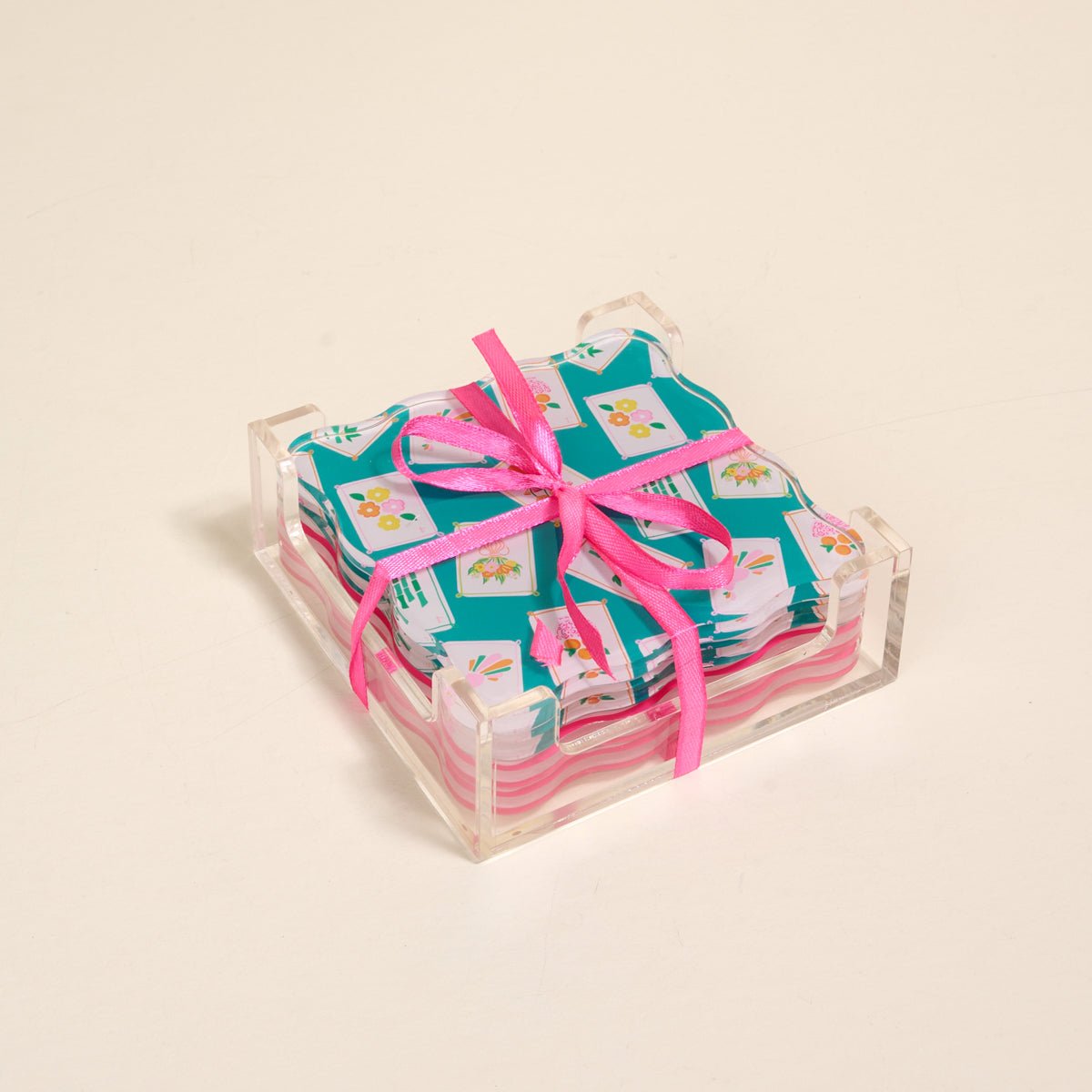 It's Mahj Time Table Talk Acrylic Coaster Set – The Darling Effect