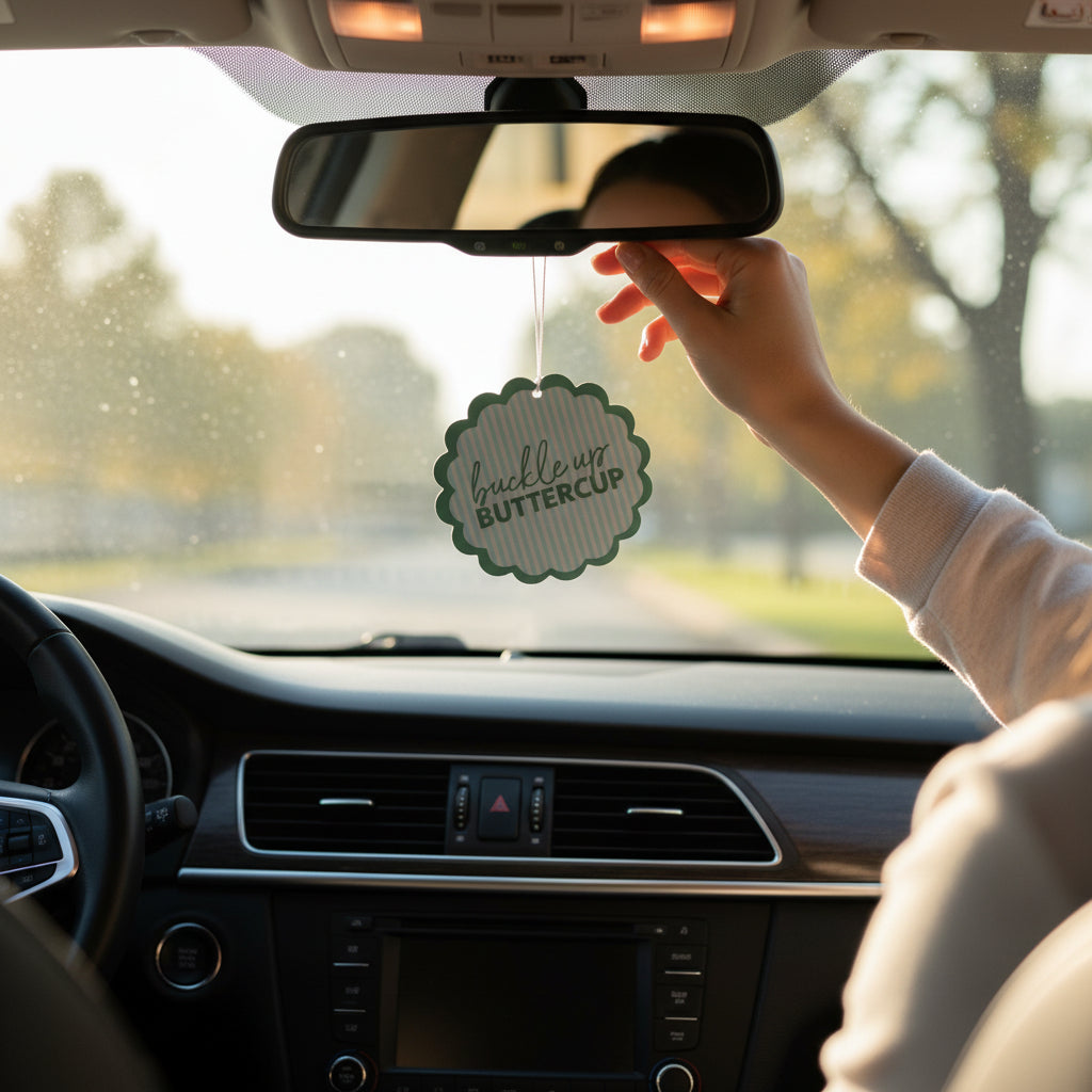 Buckle Up Buttercup Sweet Ride Car Air Freshener