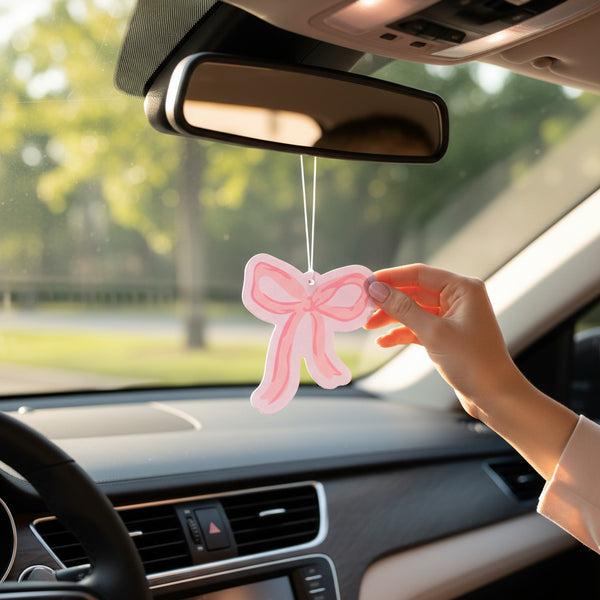 Bow Pink Sweet Ride Car Air Freshener