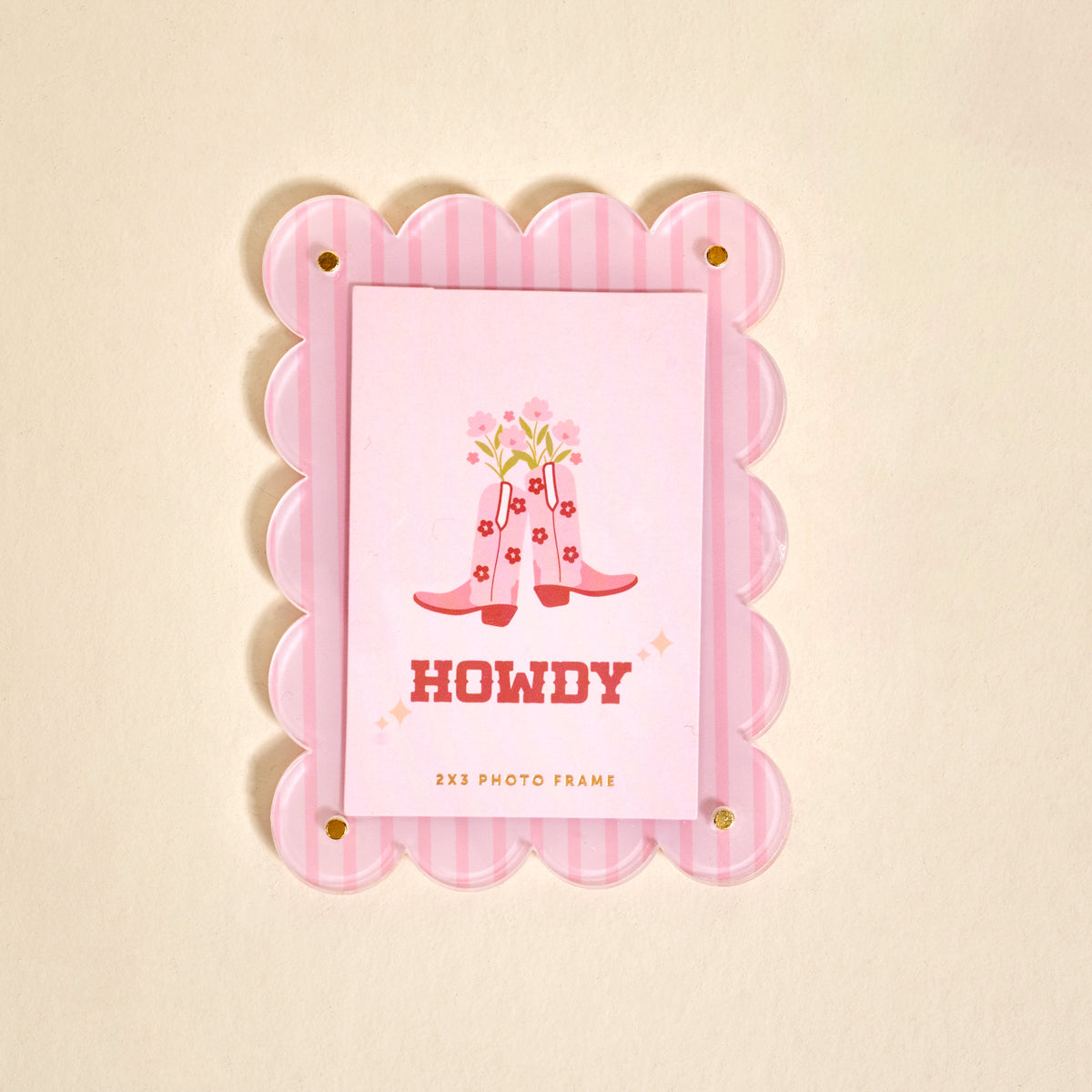 Cowgirl Boots Mini Acrylic Picture Frame Magnet