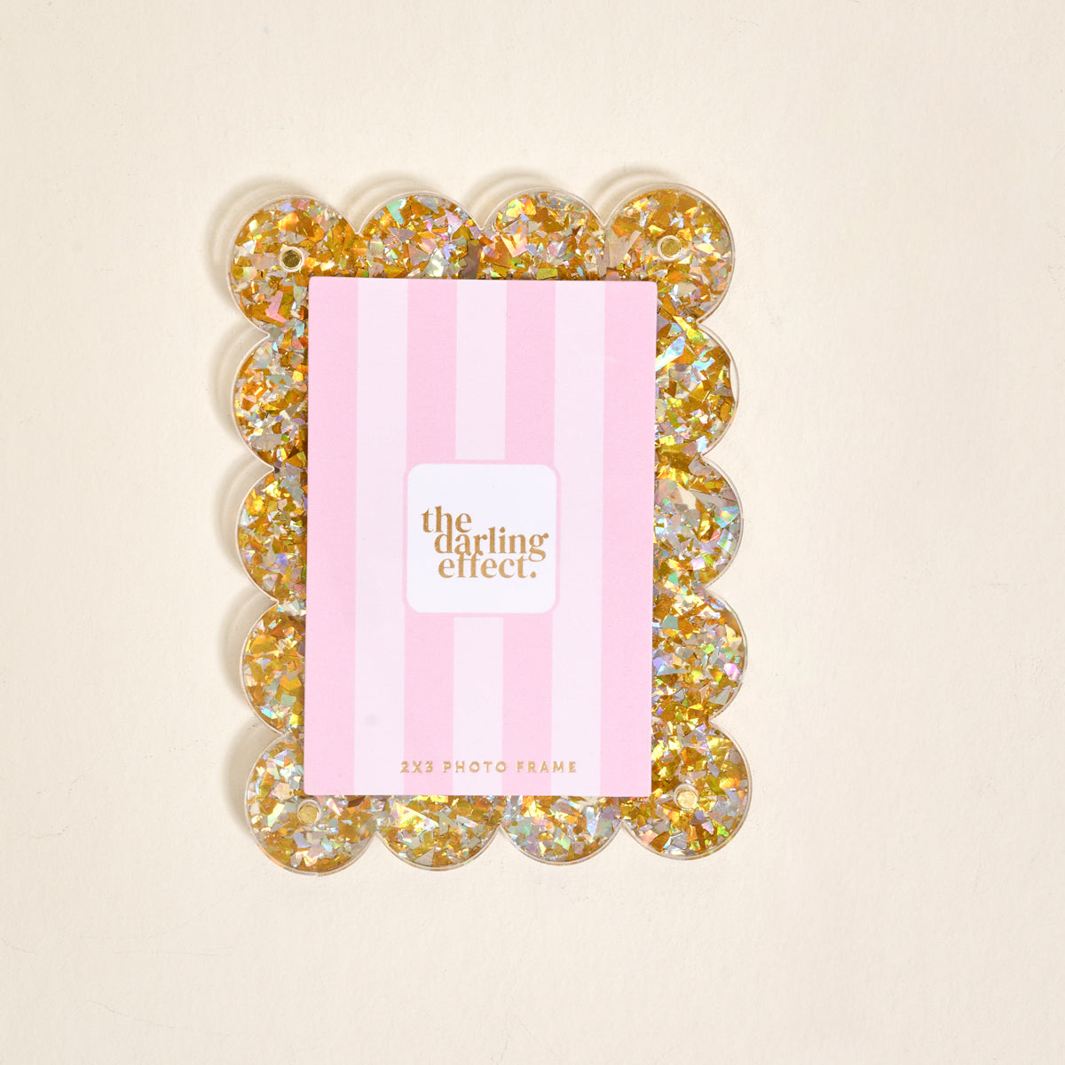 Gold Glitter Mini Acrylic Picture Frame Magnet