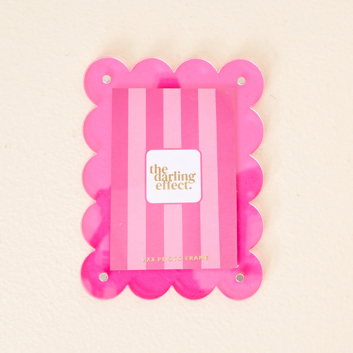 Hot Pink Mini Acrylic Picture Frame Magnet