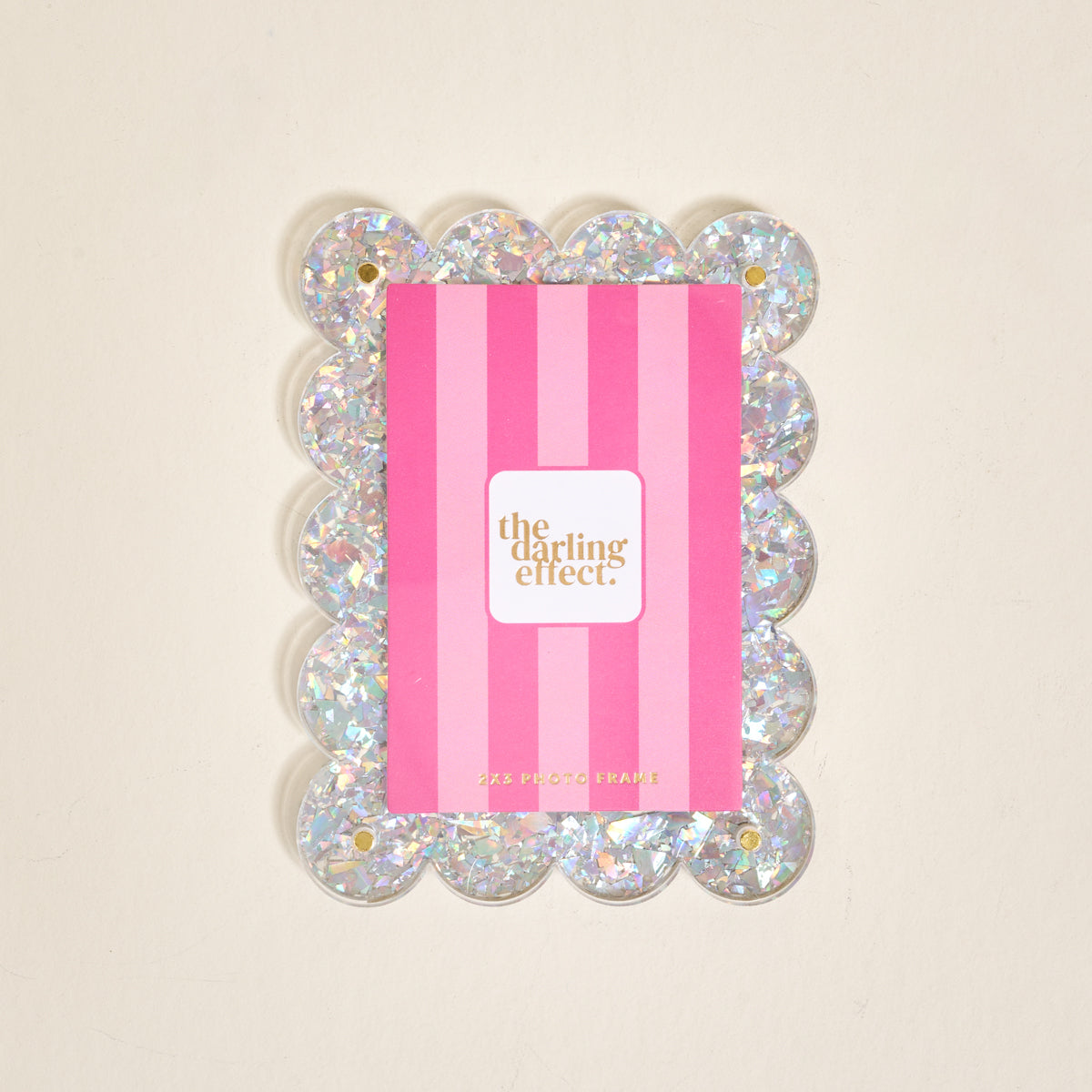 Silver Glitter Mini Acrylic Picture Frame Magnet