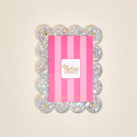 Silver Glitter Mini Acrylic Picture Frame Magnet