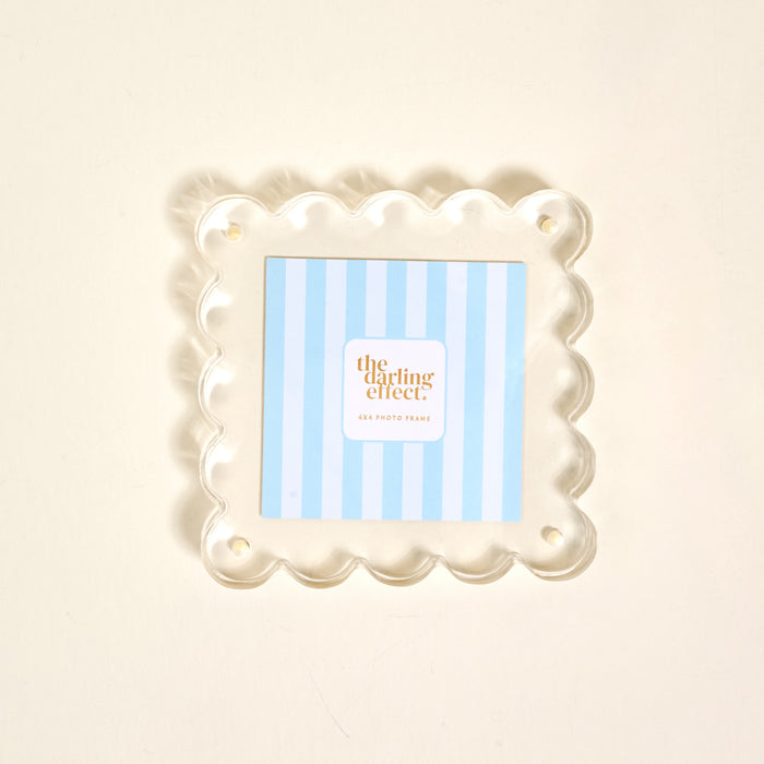 Clear Square Scalloped Acrylic Frame