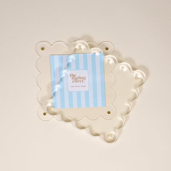 Clear Square Scalloped Acrylic Frame
