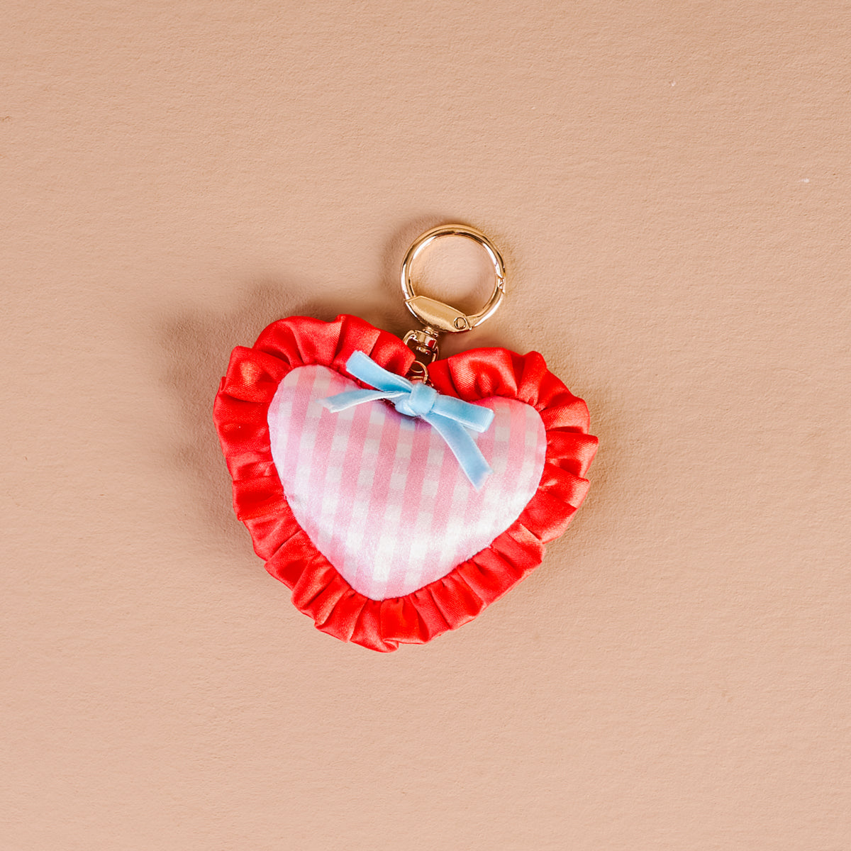 Berry Sweet Puffy Heart Bag Charm