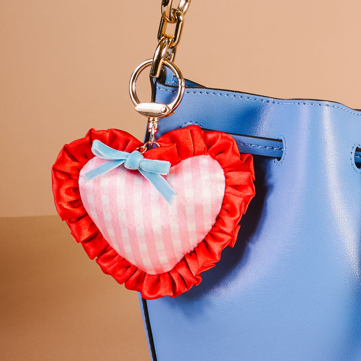 Berry Sweet Puffy Heart Bag Charm