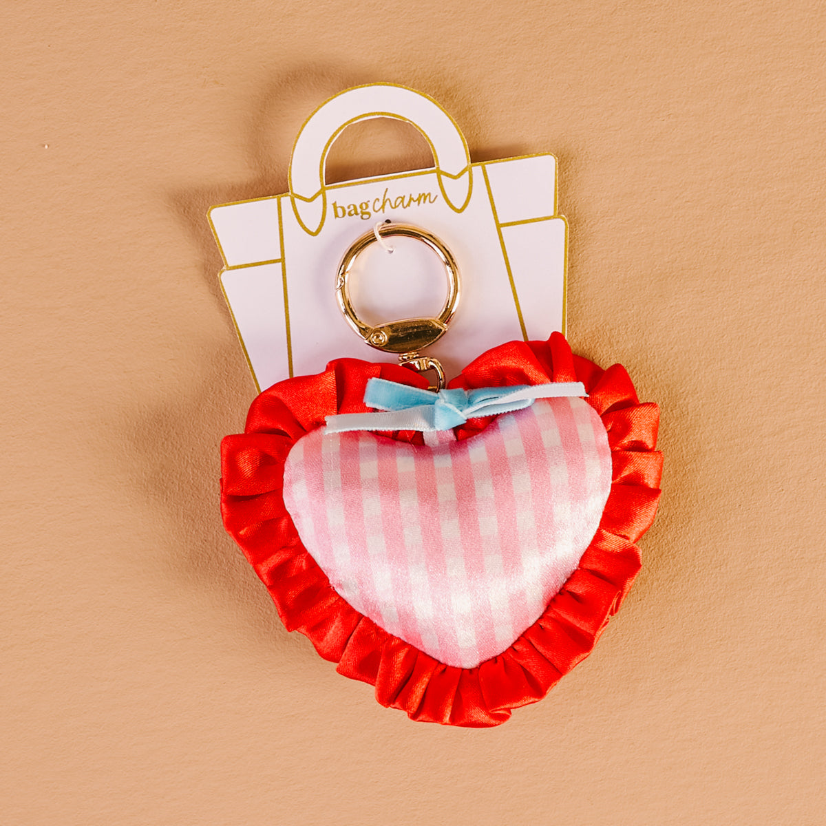 Berry Sweet Puffy Heart Bag Charm