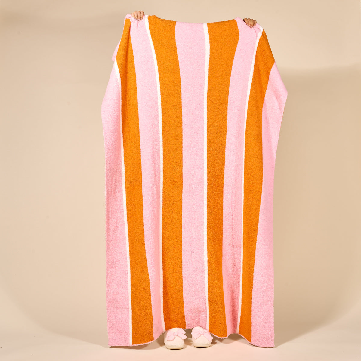 Sicily Stripes Pink Cozy Dreams Luxe Blanket