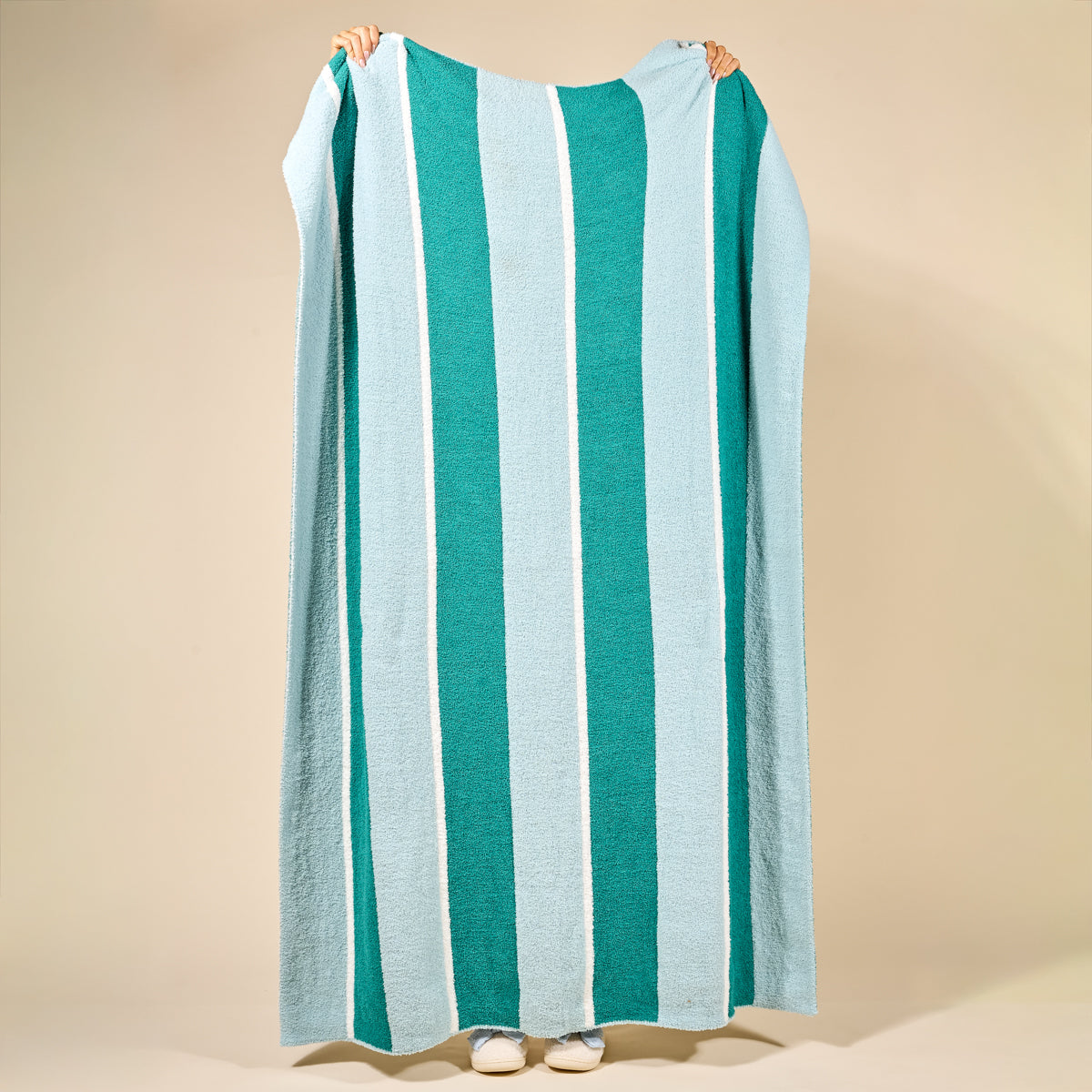 Sicily Stripes Teal Cozy Dreams Luxe Blanket