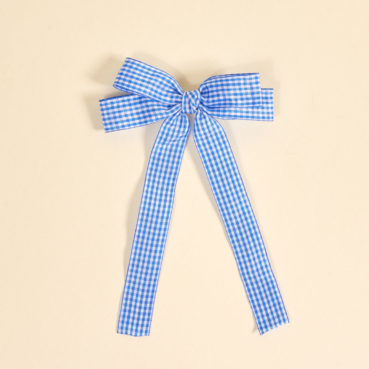 Gingham Blue Double Take Hair Bow