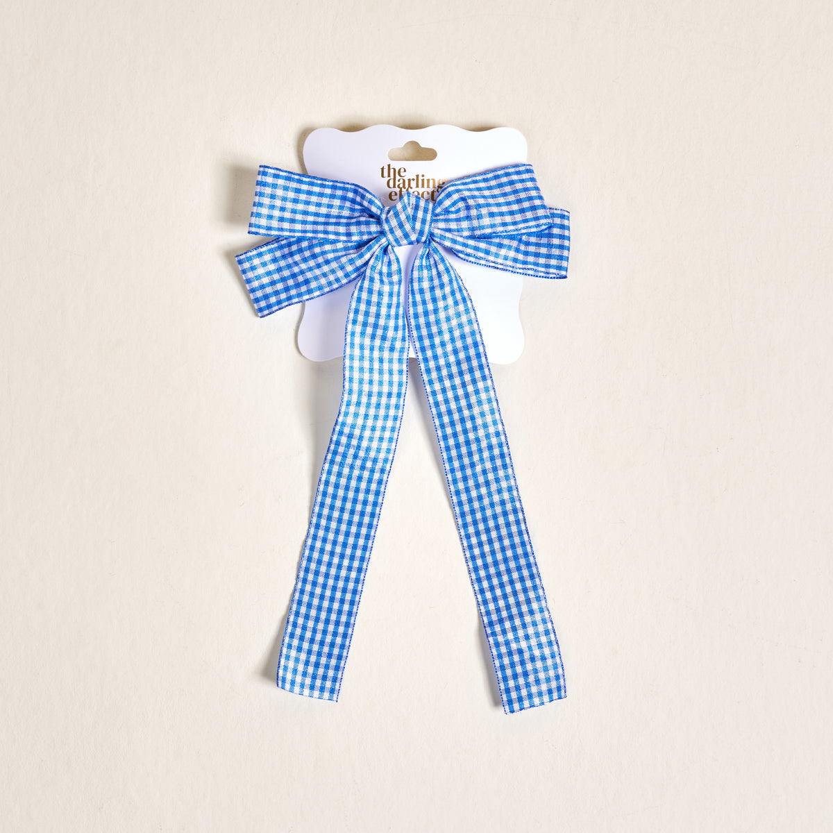 Gingham Blue Double Take Hair Bow