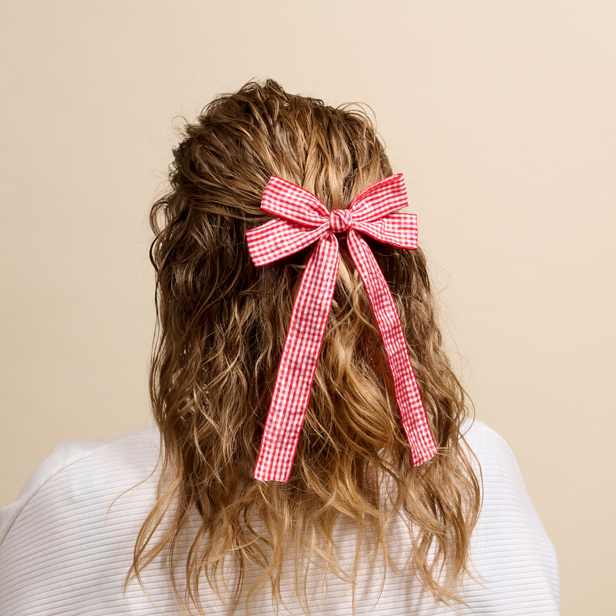 Gingham Red Double Take Hair Bow