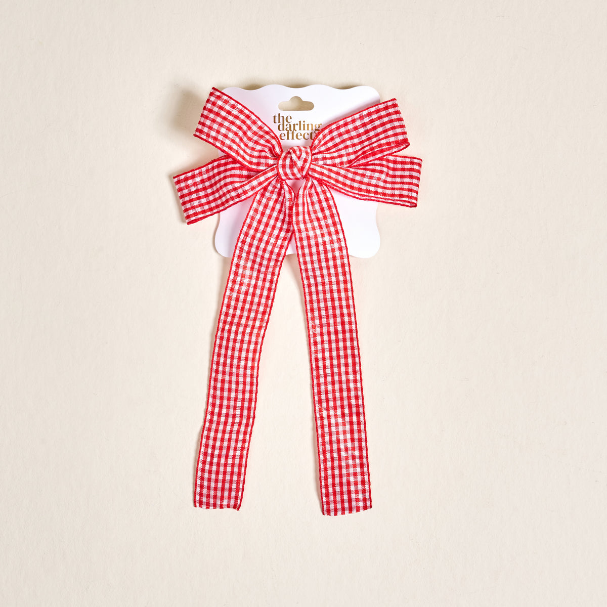 Gingham Red Double Take Hair Bow
