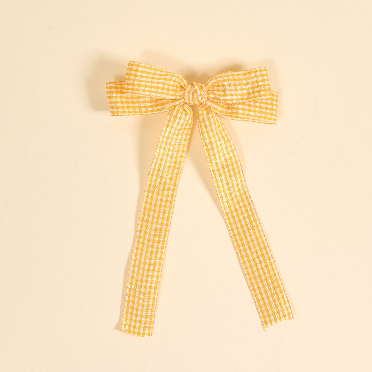 Gingham Yellow Double Take Hair Bow