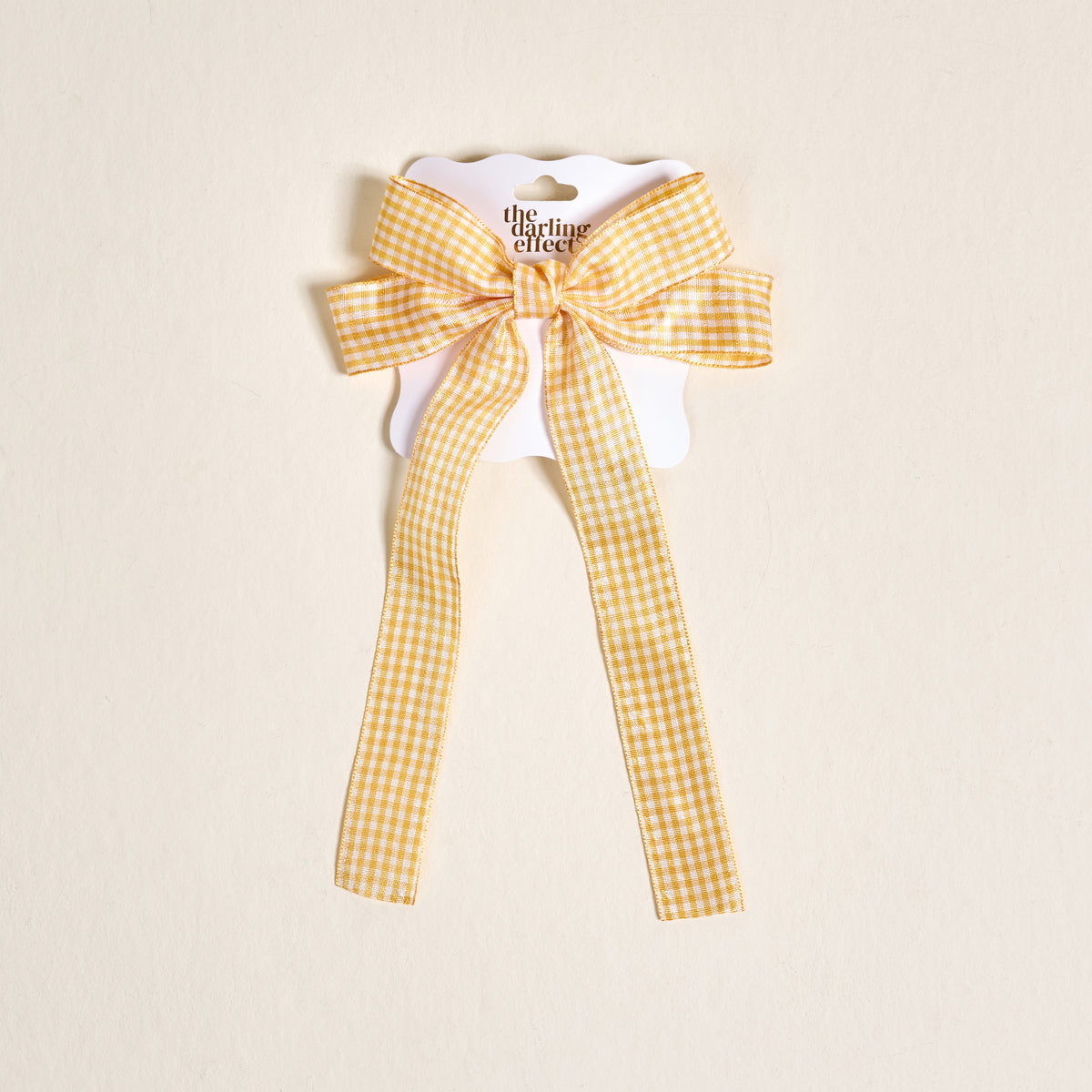 Gingham Yellow Double Take Hair Bow