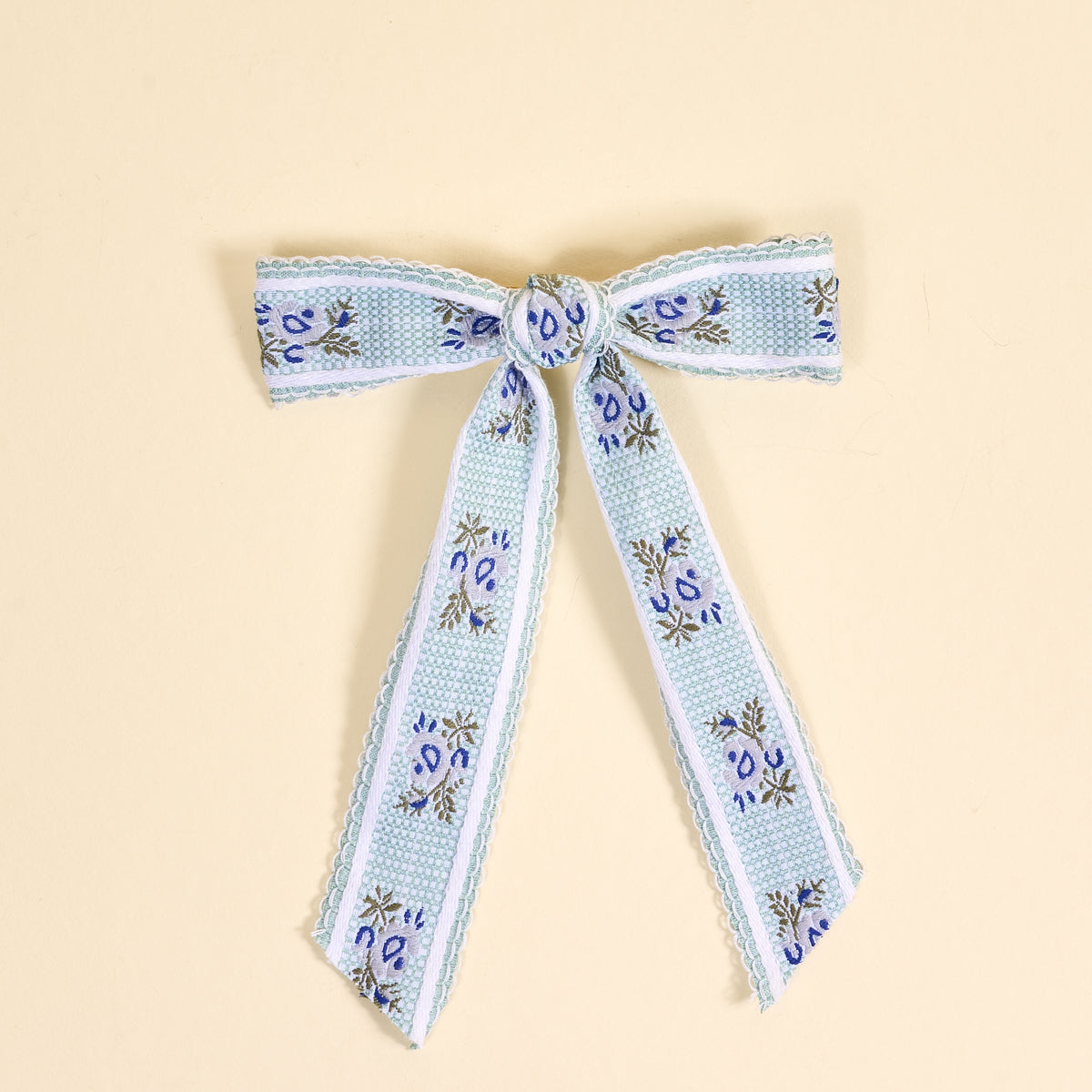 Blue Heirloom Rosette Hair Bow