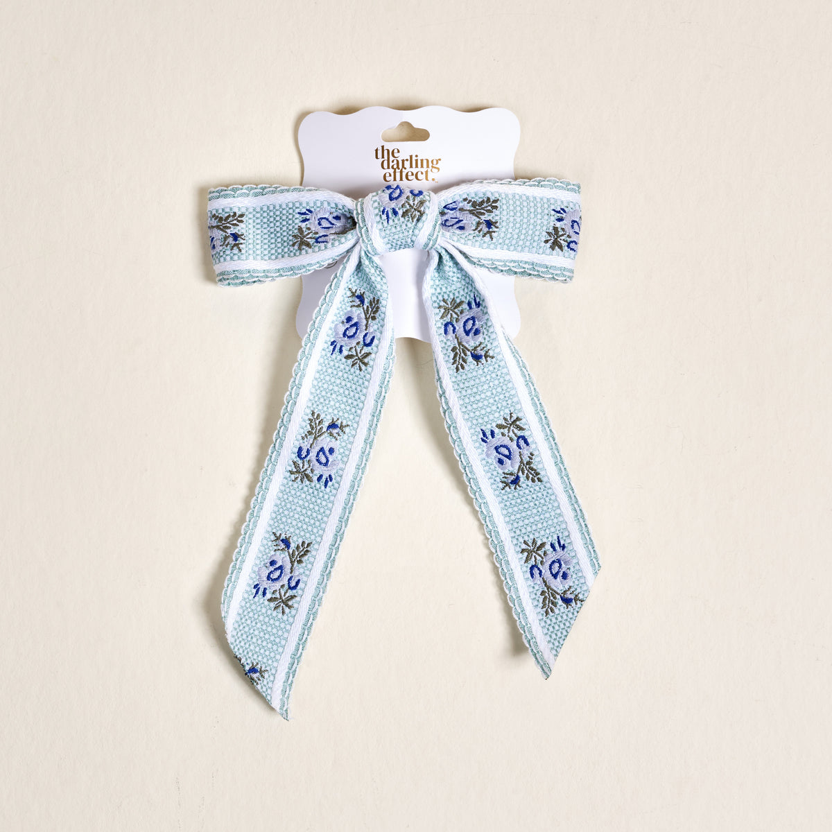 Blue Heirloom Rosette Hair Bow