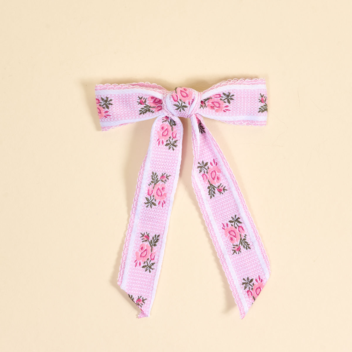 Pink Heirloom Rosette Hair Bow