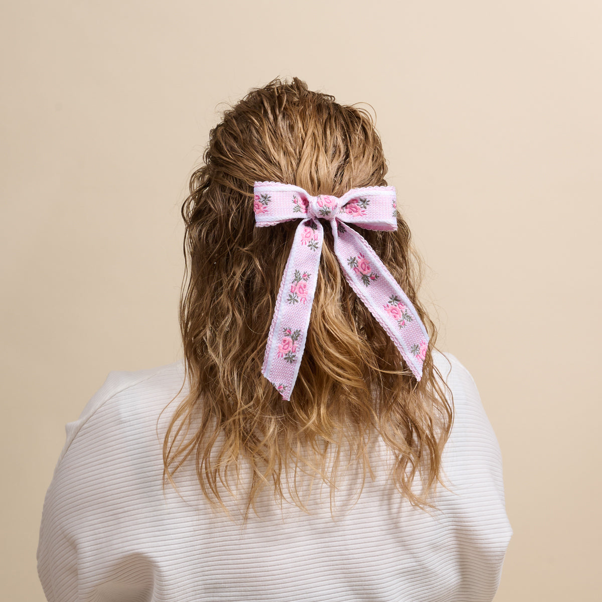 Pink Heirloom Rosette Hair Bow
