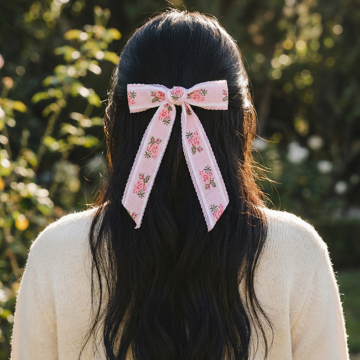Pink Heirloom Rosette Hair Bow
