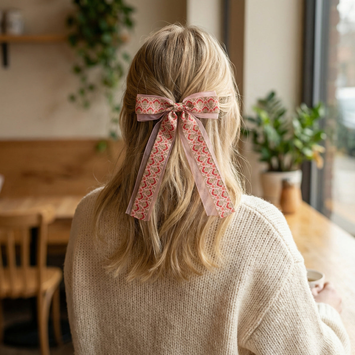 Everbloom Dusty Rose Lovely Layered Hair Bow