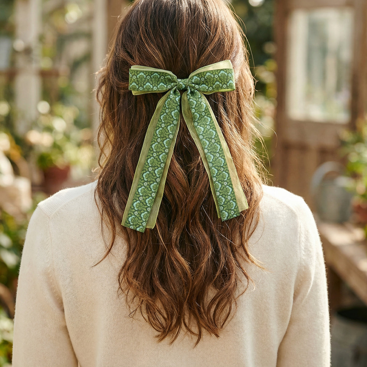 Everbloom Forest Green Lovely Layered Hair Bow