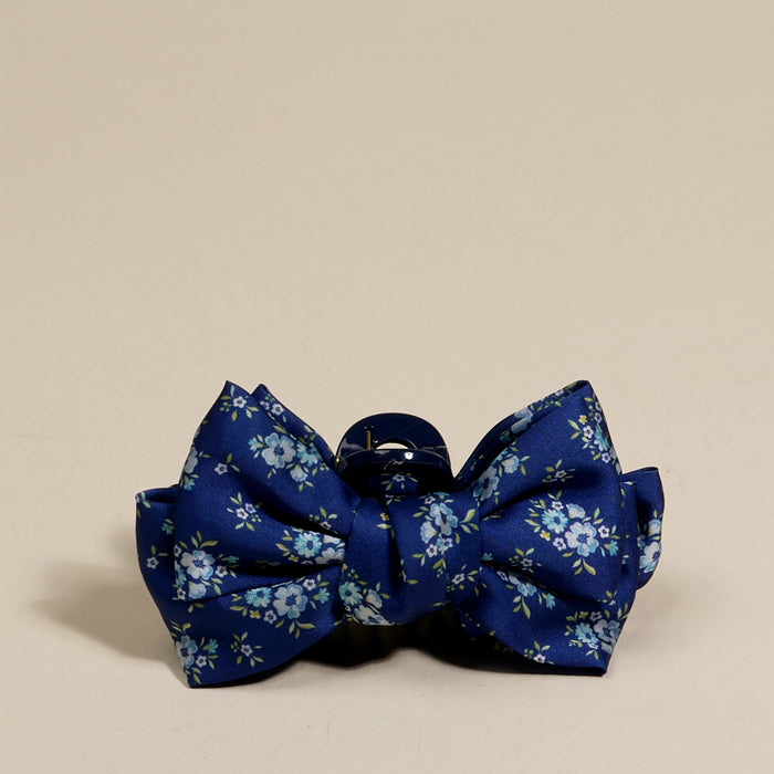 Endless Daydream Navy Mini Satin Bow Claw Clip